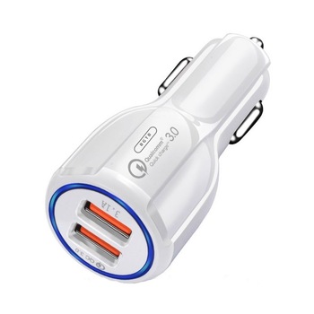 Incarcator auto, BGTB cu 2 Porturi USB Quick Charge Qualcomm 3.0, alb Incarcator auto, BGTB cu 2 Porturi USB Quick Charge Qualcomm 3.0, alb