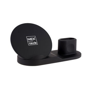Incarcator wireless NEX TECH Wireless Charger 3 in 1 Premium Fast Charge AirPod Apple Watch Negru compatibil cu iPhone 11/11Pro/Xs max/Xs/XR/X/8/8+, Galaxy S10/S10+/S9+/S9/Note9/Note8/S8/S7/S7/S6/Note 5 Incarcator wireless NEX TECH Wireless Charger 3 in 1 Premium Fast Charge AirPod Apple Watch Negru compatibil cu iPhone 11/11Pro/Xs max/Xs/XR/X/8/8+, Galaxy S10/S10+/S9+/S9/Note9/Note8/S8/S7/S7/S6/Note 5