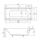 Cada rectangulara Besco Optima 1400 x700 mm