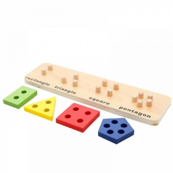 Puzzle din lemn - sortatoare forme geometrice