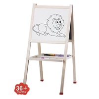 Tabla de scris din lemn, magnetica, educativa, cu doua fete si suport, L15-2