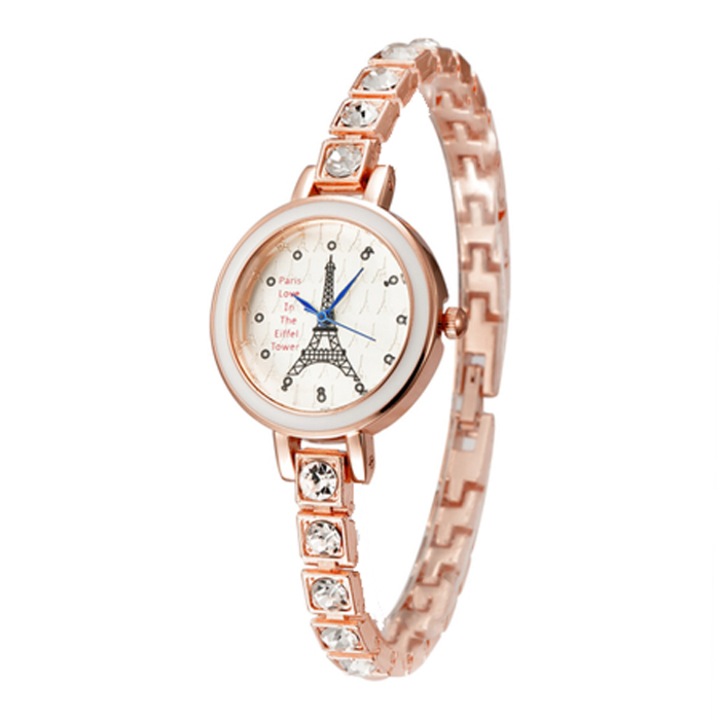 Ceas jw Dama Quartz Casual Elegant Gold, PN999897GD, curea din metal (zale), afisaj Analog