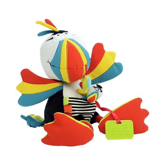 Jucarie de plus, Dolce, papagal, multicolor