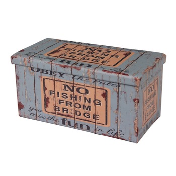 Taburet Unic Spot Design, 76.5x38 cm, cu spatiu depozitare, Old Coffer Taburet Unic Spot Design, 76.5x38 cm, cu spatiu depozitare, Old Coffer