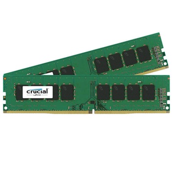 Memorie Crucial 16GB DDR4 2400 MHz CL17 Dual Channel Kit Memorie Crucial 16GB DDR4 2400 MHz CL17 Dual Channel Kit