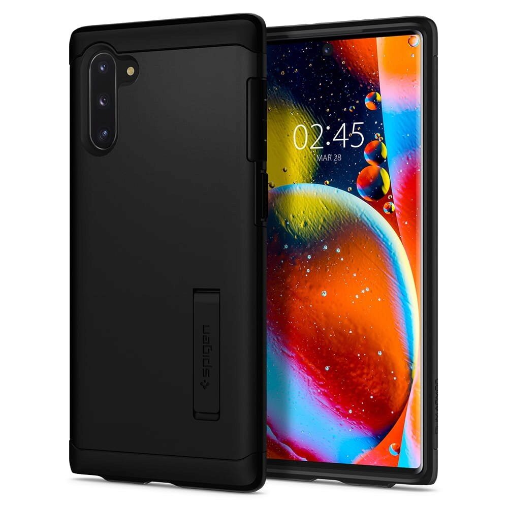 Husa Antisoc Spigen Slim Armor pentru Samsung Galaxy Note 10, Functie Stand, Negru
