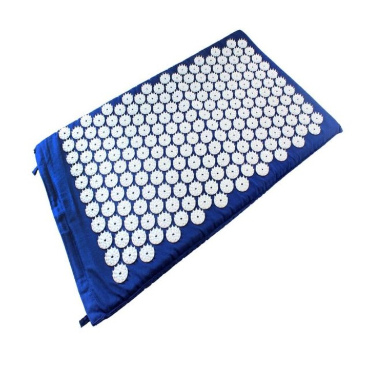 Mini matrac akupunktúrával és masszázzsal, ideális hátfájáshoz, fáradtsághoz, 65 x 41 cm, kék szín