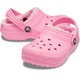 Papuci Crocs imblaniti Classic Lined Pink Lemonade, Roz, 25/26