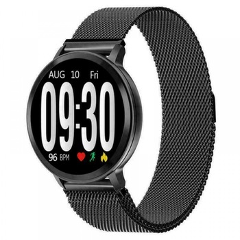 Ceas SmartWatch si Bratara Fitness 2 in 1 SmartWIBE8, Notificari Apeluri/ Mesaje, Monitorizare ritm cardiac, Presiune arteriala, Functie OXIMETRU SpO2, Afisaj Meteo, Inchidere Magnetica, Curea metalica Black Ceas SmartWatch si Bratara Fitness 2 in 1 SmartWIBE8, Notificari Apeluri/ Mesaje, Monitorizare ritm cardiac, Presiune arteriala, Functie OXIMETRU SpO2, Afisaj Meteo, Inchidere Magnetica, Curea metalica Black