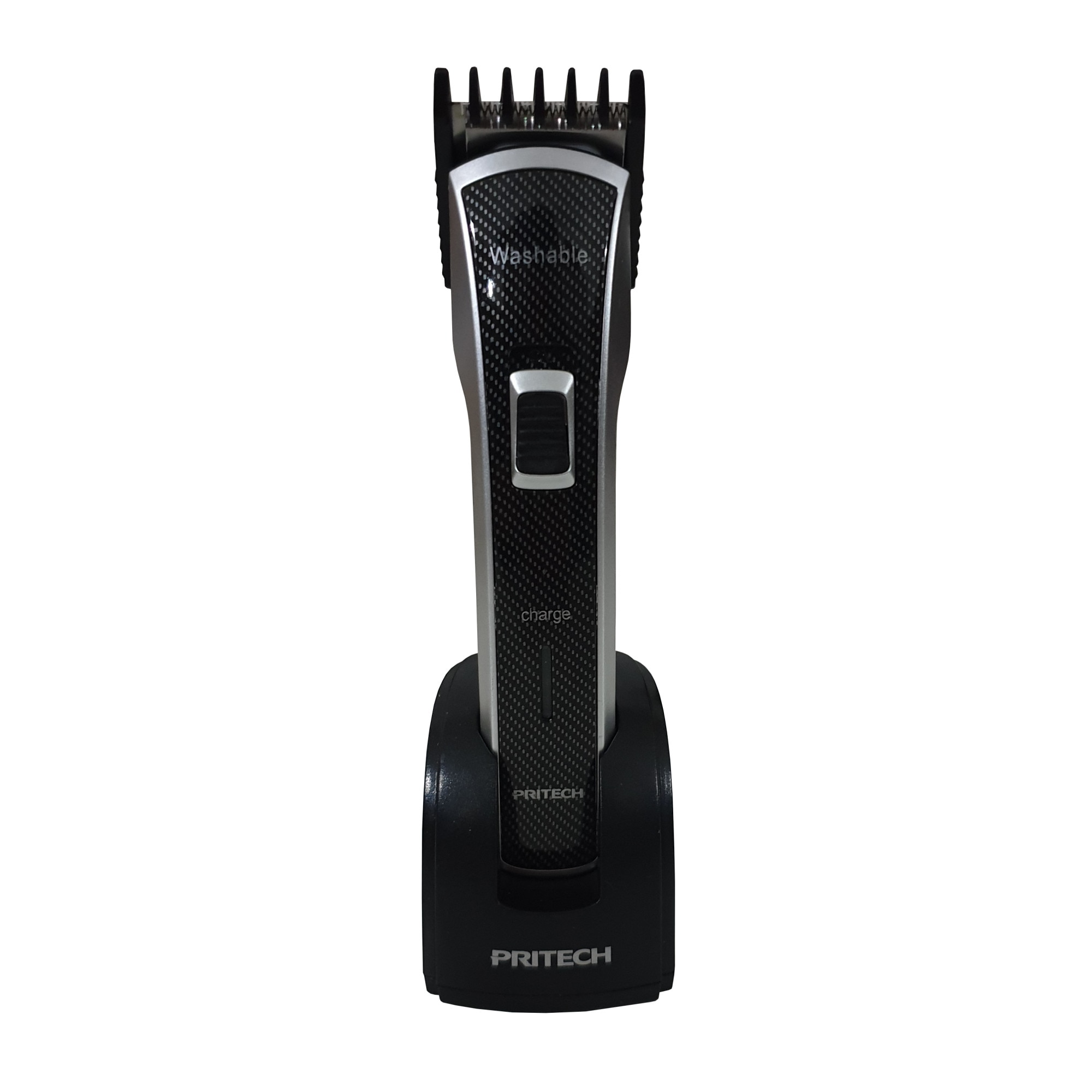 Aparat De Tuns Pritech 1723 , Stand Incarcare , Lame Inox , Argintiu/Negru