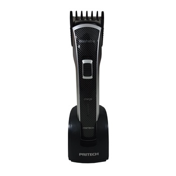 Aparat De Tuns Pritech 1723 , Stand Incarcare , Lame Inox , Argintiu/Negru Aparat De Tuns Pritech 1723 , Stand Incarcare , Lame Inox , Argintiu/Negru