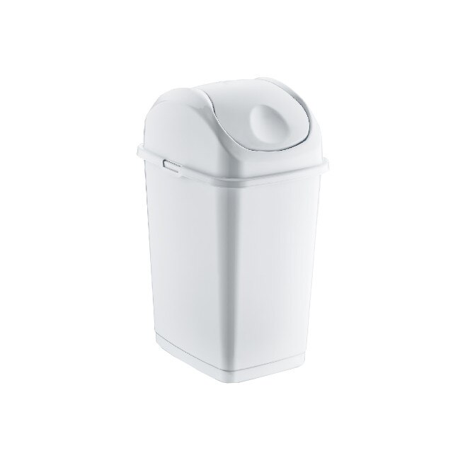 Cos gunoi cu capac batant RAKI ICIKALA 18lt alb