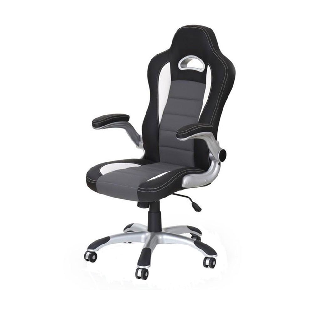 Scaun gaming, piele ecologica, HM Lotus, gri