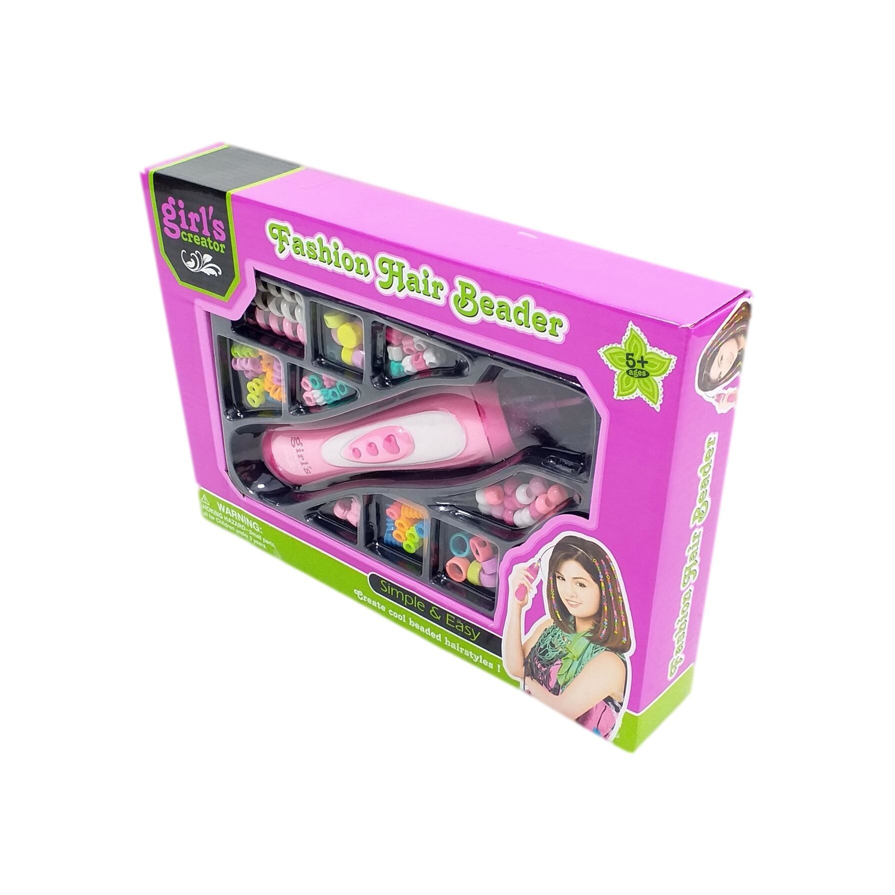 Set margele pentru par ,multicolore ,50 buc