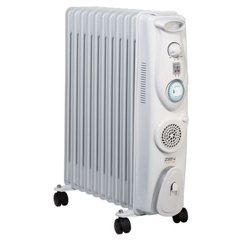 Calorifer electric, Zen Home, 11 elementi, Termostat reglabil, Alb, 2000 W Calorifer electric, Zen Home, 11 elementi, Termostat reglabil, Alb, 2000 W