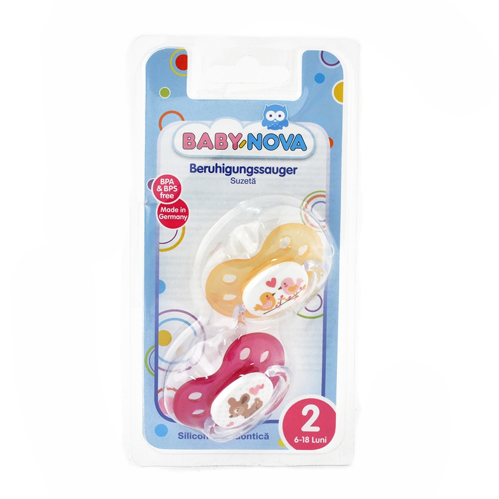 Set 2 suzete Novatex din silicon EVO