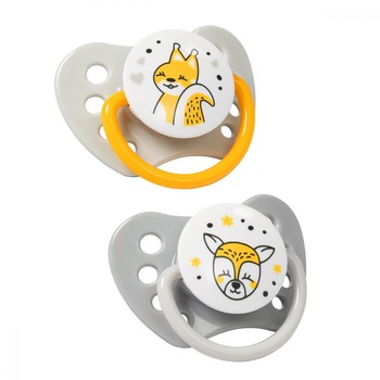 Set 2 suzete anatomice BabyOno din silicon 3-6 luni 1226/02 Set 2 suzete anatomice BabyOno din silicon 3-6 luni 1226/02