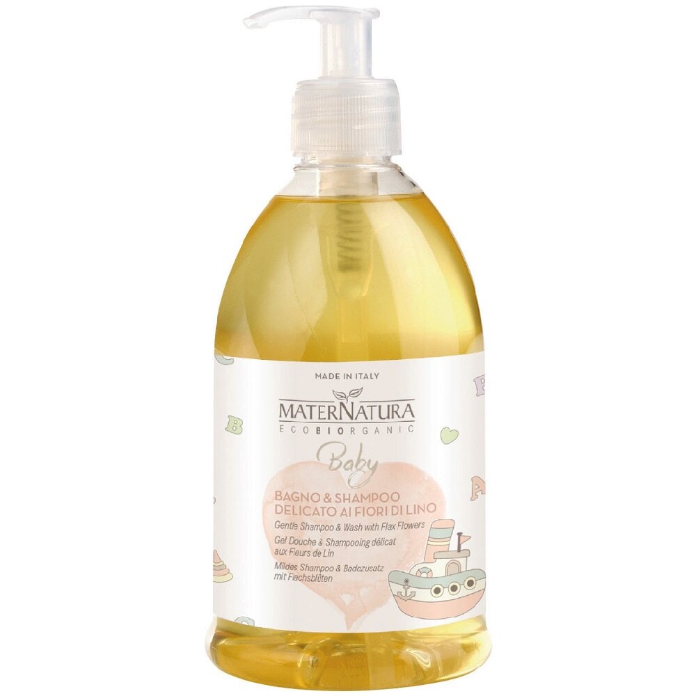 Gel de dus si sampon pentru bebelusi si copii 500ml MaterNatura