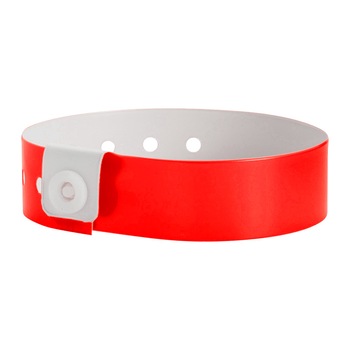 Set 100 buc. bratari de identificare (de intrare / acces evenimente) din vinil 3/4'' culoare rosu Set 100 buc. bratari de identificare (de intrare / acces evenimente) din vinil 3/4'' culoare rosu