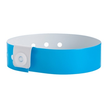 Set 100 buc. bratari de identificare (de intrare / acces evenimente) din vinil 3/4'' culoare albastru neon Set 100 buc. bratari de identificare (de intrare / acces evenimente) din vinil 3/4'' culoare albastru neon