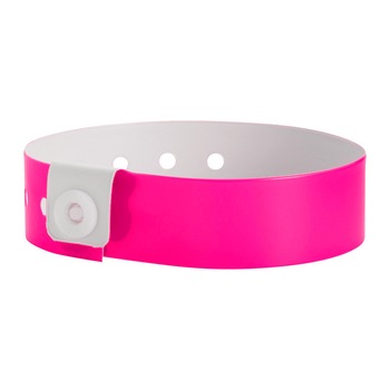 Set 100 buc. bratari de identificare (de intrare / acces evenimente) din vinil 3/4'' culoare roz neon Set 100 buc. bratari de identificare (de intrare / acces evenimente) din vinil 3/4'' culoare roz neon