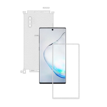 Folie Protectie Carbon Skinz pentru Samsung Galaxy Note 10+ Plus (5G) - Piele Alba 360 Cut, Skin Adeziv Full Body Cover pentru Rama Ecran, Carcasa Spate si Laterale Folie Protectie Carbon Skinz pentru Samsung Galaxy Note 10+ Plus (5G) - Piele Alba 360 Cut, Skin Adeziv Full Body Cover pentru Rama Ecran, Carcasa Spate si Laterale