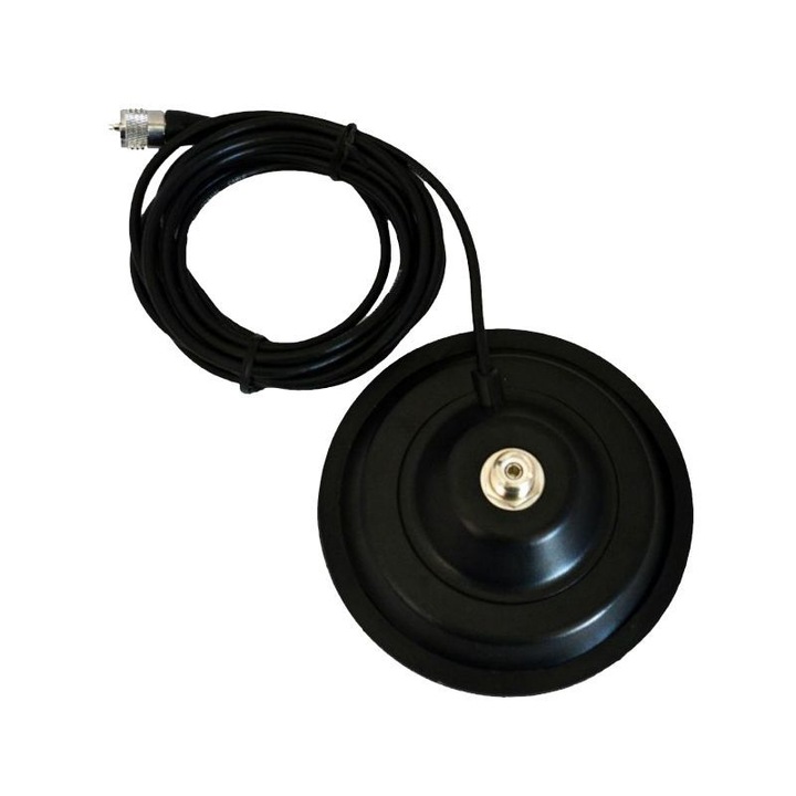 Baza Magnetica Megawat, Montura PL, cablu 4m, Diametrul 145mm, cu protectie cauciuc