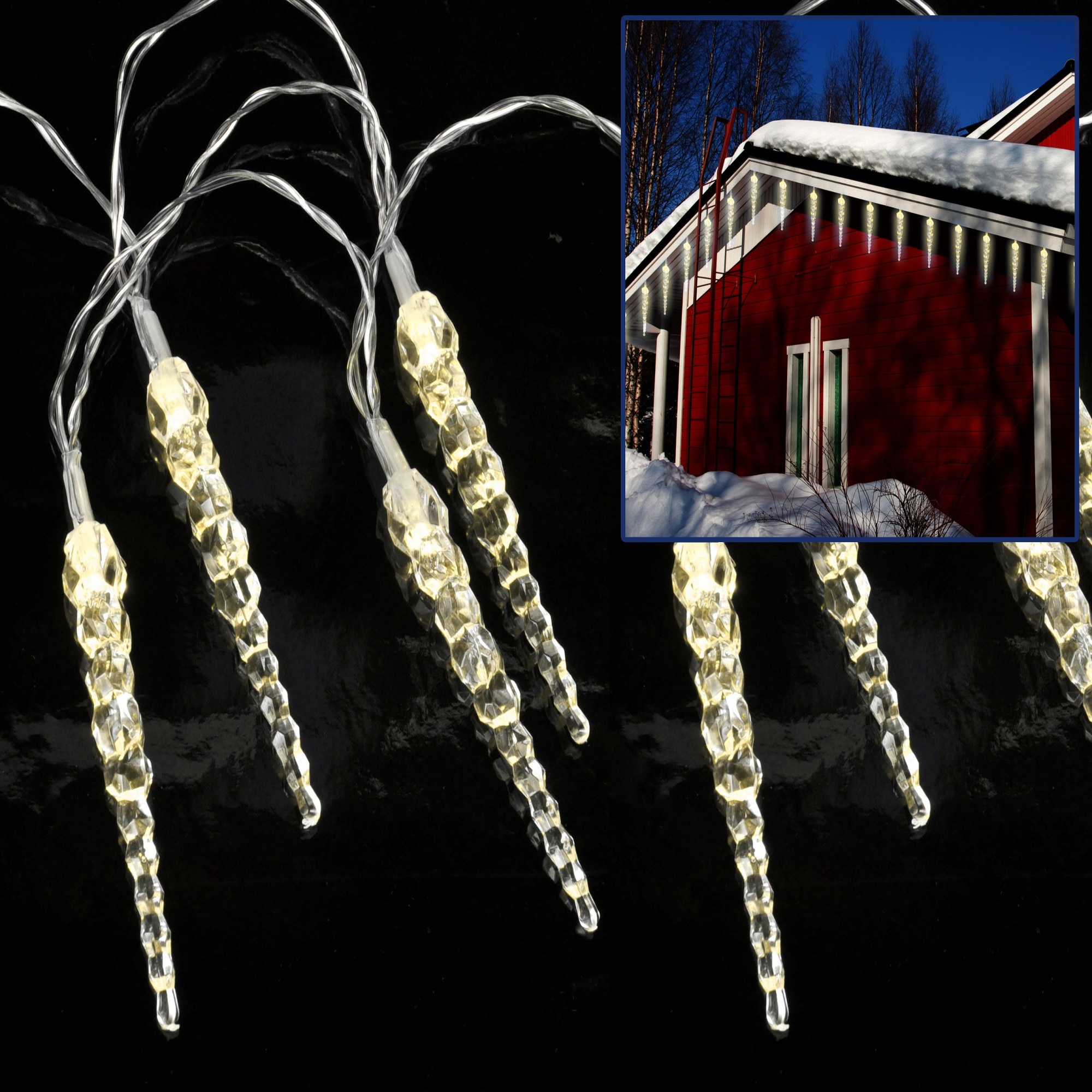 Instalatie pentru Craciun, HI, Alb, 40 leduri