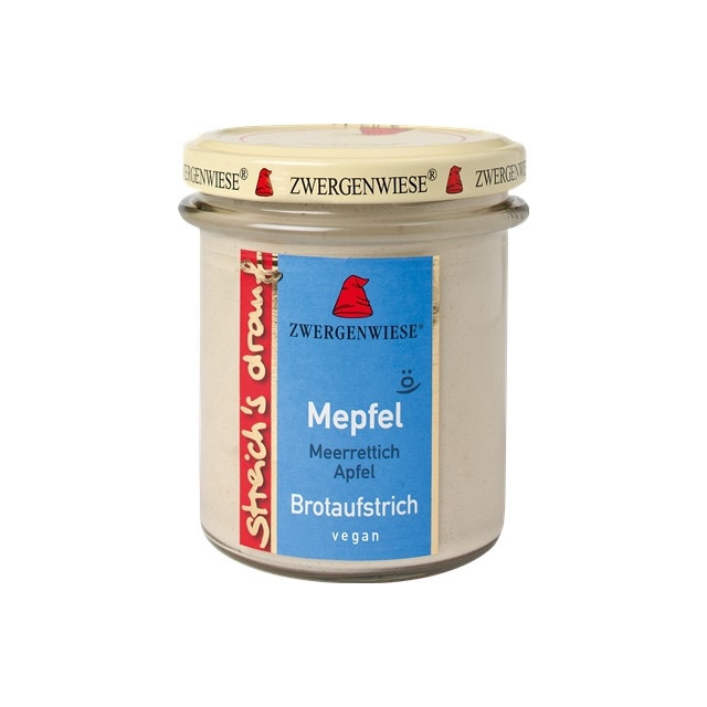 Crema tartinabila vegetala Mepfel cu hrean si mar Fara Gluten Bio Zwergenwiese 160 g