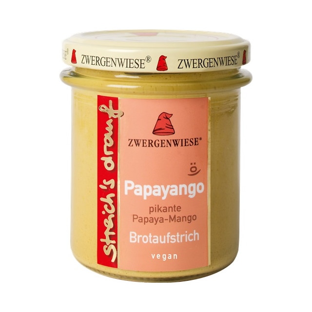 Crema tartinabila vegetala Papayango cu papaya picanta si mango Fara Gluten Bio Zwergenwiese 160 g