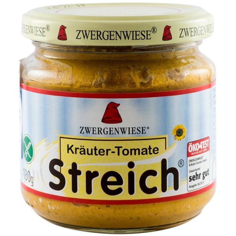Crema tartinabila BIO vegetala cu rosii si verdeturi, Zwergenwiese 180 g