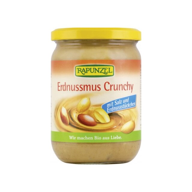 Pasta de arahide Crocanta cu sare Vegan Bio Rapunzel 500 g