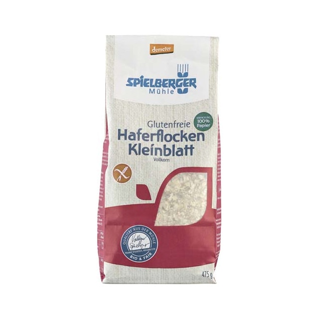 Fulgi mici de ovaz integrali Fara Gluten Demeter Bio 475 g