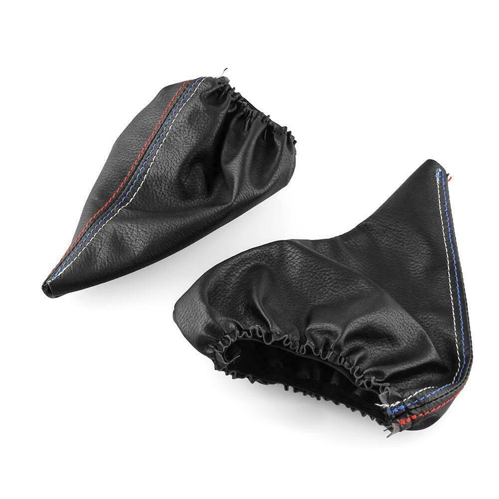 Set 2 Huse Piele ecologica Schimbator Viteze si Frana de Mana pentru BMW E30 E34 E36 E46 Z3