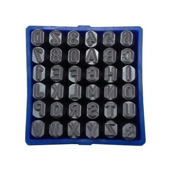 Set 36 poansoane Bass BS-1570, litere si cifre, dimensiune 5 mm, profesional Set 36 poansoane Bass BS-1570, litere si cifre, dimensiune 5 mm, profesional