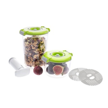 Set recipiente de vidare Status, 2 recipiente de plastic + pompa manuala de vidare, verde Set recipiente de vidare Status, 2 recipiente de plastic + pompa manuala de vidare, verde