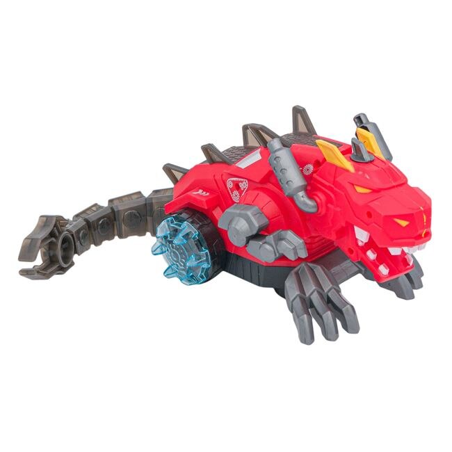 Jucarie interactiva Dragon, Bump & Go, lumini si sunete, rosu