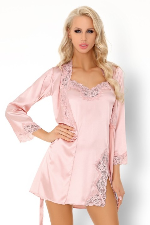 Еротична нощница с халат Ainhoan , LivCo Corsetti,Черен, Размер L/XL INTL