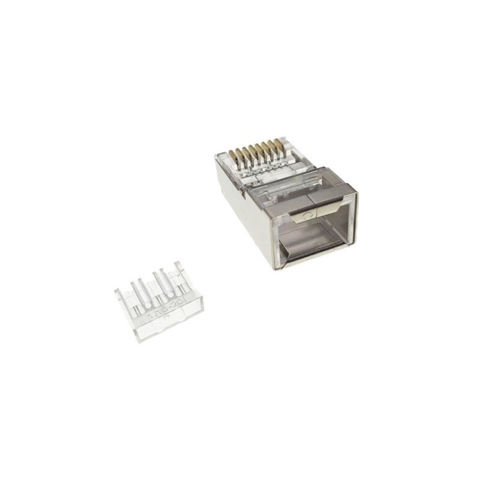 Lanberg FTP RJ45 8p8c cat6 árnyékolt aljzat pozicionáló vezetővel