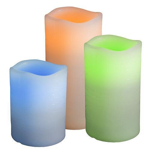 Set 3 lumanari cu LED, telecomanda