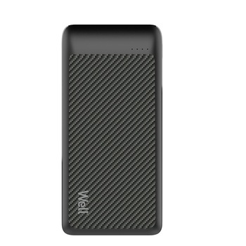 Acumulator extern Well, 20.000 mAh, 2 porturi USB, 1 port USB-C, 1 port Micro USB, Li-Po, negru carbon Acumulator extern Well, 20.000 mAh, 2 porturi USB, 1 port USB-C, 1 port Micro USB, Li-Po, negru carbon