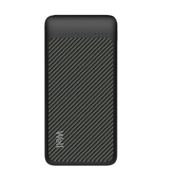 Acumulator extern Well, 10.000 mAh, 2 porturi USB, 1 port USB-C, 1 port Micro USB, Li-Po, negru carbon Acumulator extern Well, 10.000 mAh, 2 porturi USB, 1 port USB-C, 1 port Micro USB, Li-Po, negru carbon