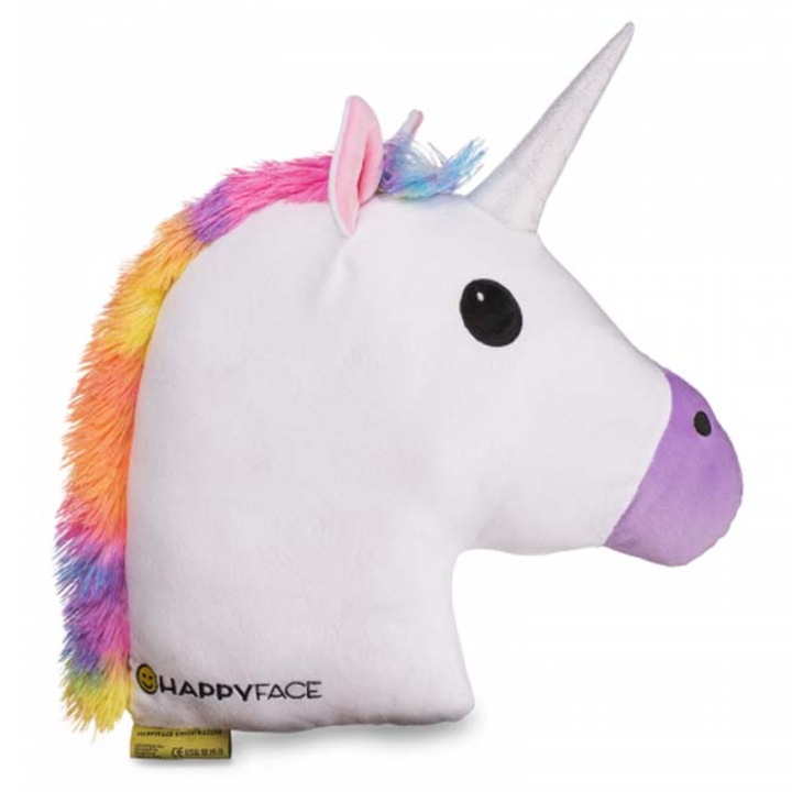 Perna Emoji unicorn multicolor - Happy Face - 35 x 30 cm