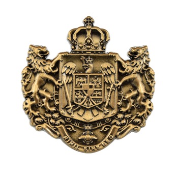 Insigna Stema Regatul Romaniei in relief, Metalic Shop, Metal Insigna Stema Regatul Romaniei in relief, Metalic Shop, Metal