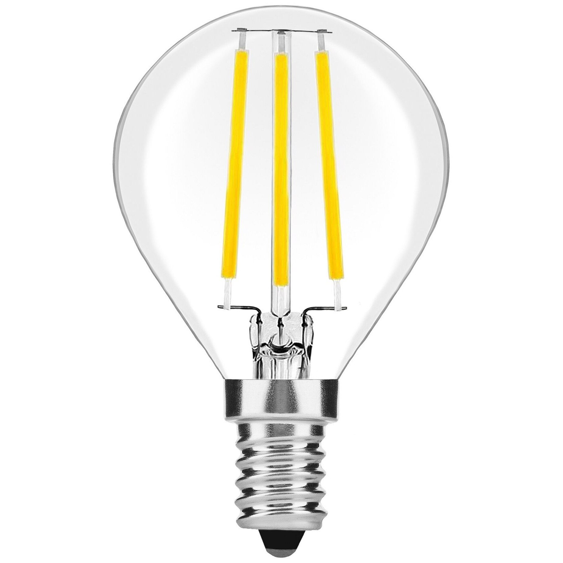 Set 3 Becuri Avide LED filament, luminozitate mare HL, mini glob 7W E14 lumina calda-2700K 800lm