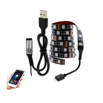 Banda LED RGB 5050 36w conexiune Bluetooth control din aplicatie, lungime 2m alimentare prin USB Banda LED RGB 5050 36w conexiune Bluetooth control din aplicatie, lungime 2m alimentare prin USB