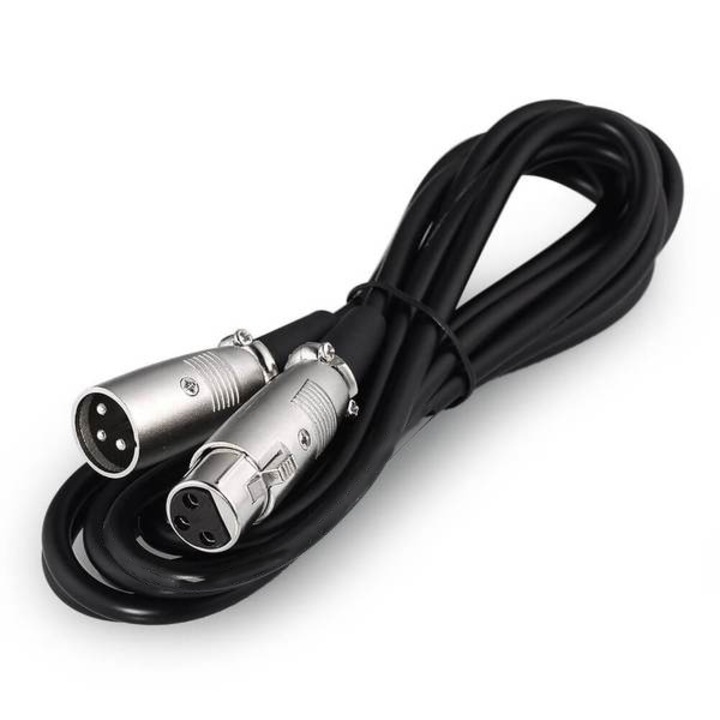 Cablu de Microfon XLR 3 Pin, Tata/Mama, 3m Lungime - Cablu Canon pentru Microfoane cu Condensator