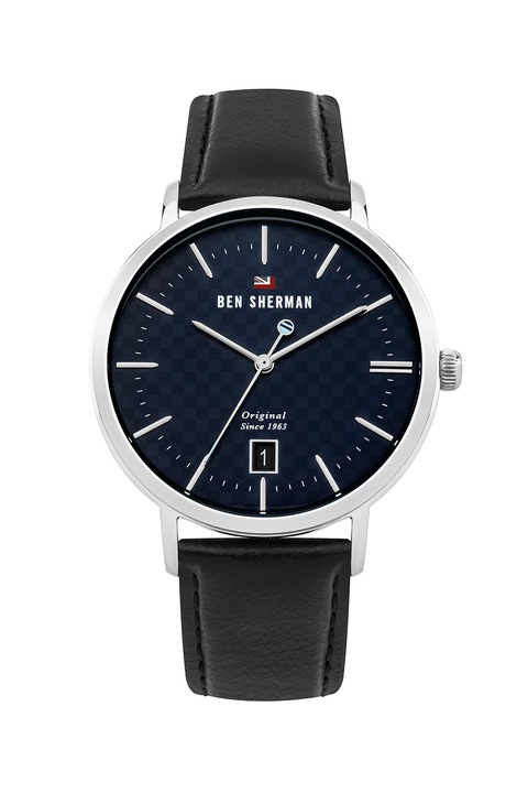 Ben Sherman, Ceas analog cu cadran cu model in carouri, Negru