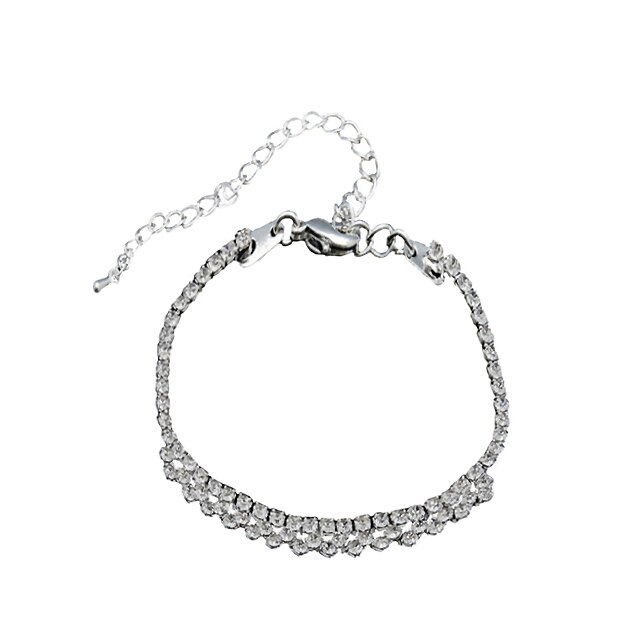 Bratara dama, argintie, 13 cm lungime + 7.5 cm extensie