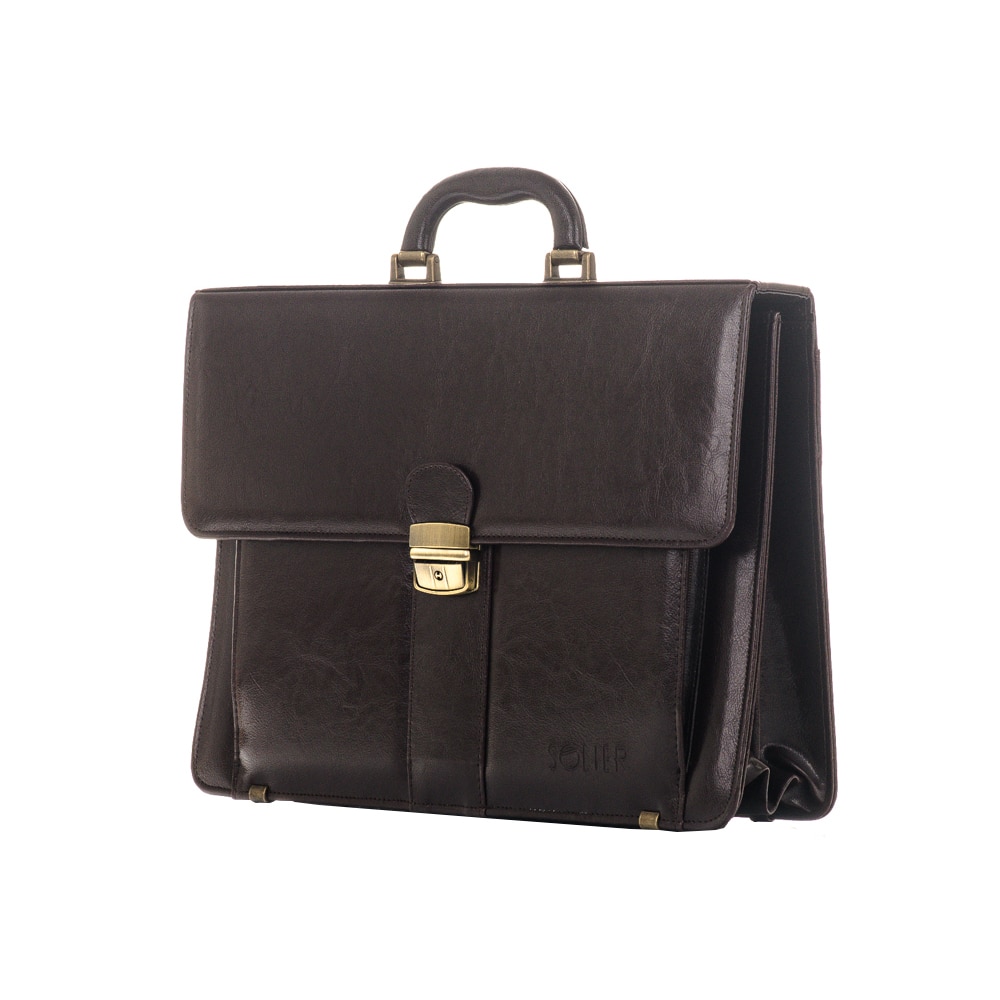 Geanta maro pentru barbati, Solier, din piele ecologica